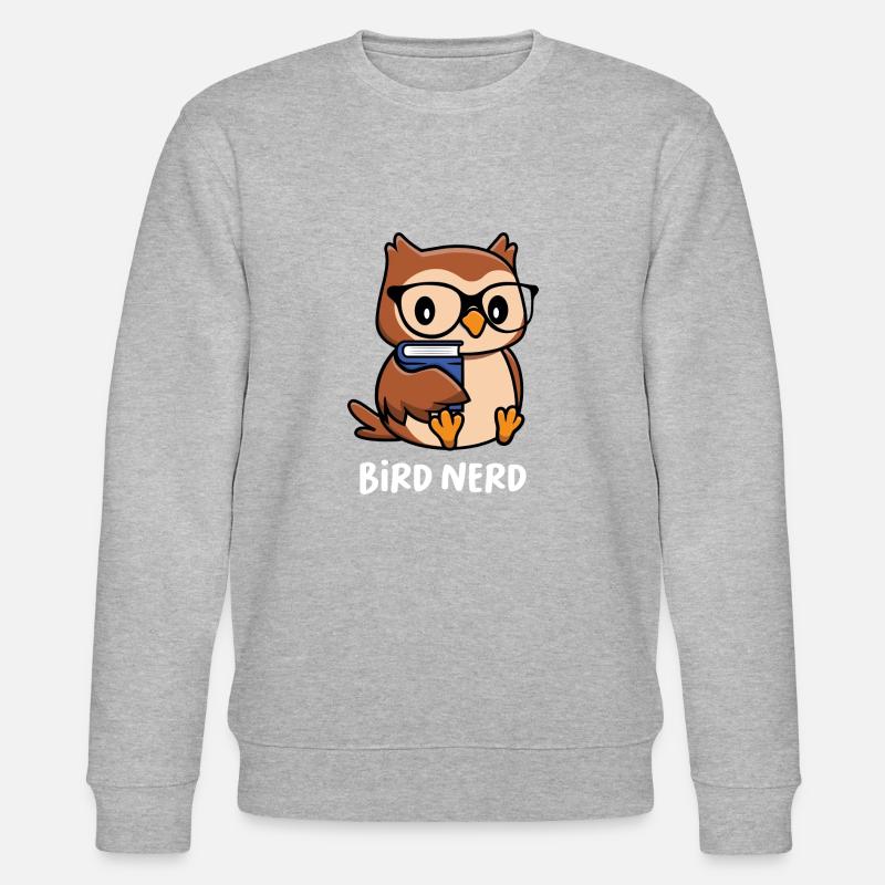 Eule Bird Nerd - Stanley/Stella Unisex Bio-Sweatshirt CHANGER  - Grau meliert