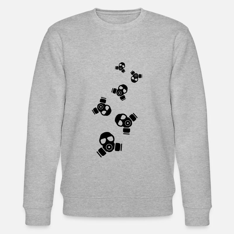 Symbole du masque à gaz - Sweat bio CHANGER Stanley/Stella Unisexe - gris chiné