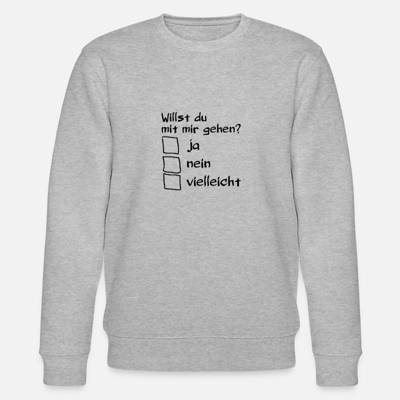 Willst du mit mir gehen? - Stanley/Stella Unisex Bio-Sweatshirt CHANGER  - Grau meliert