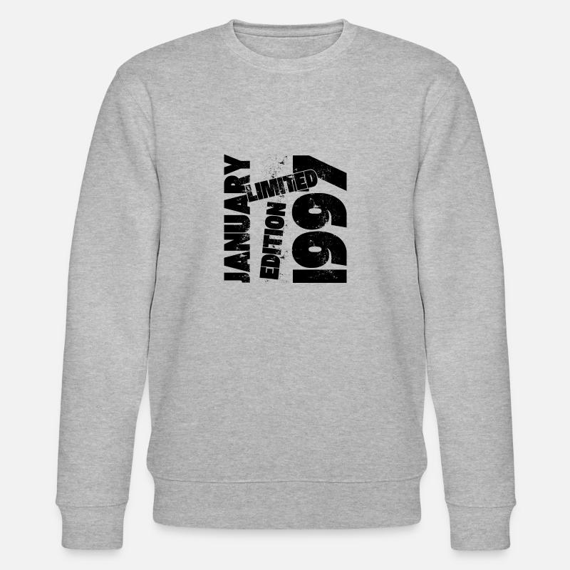 JANUARY 1997 LIMITED EDITION - Stanley/Stella CHANGER Unisex Organic Sweatshirt - heather grey