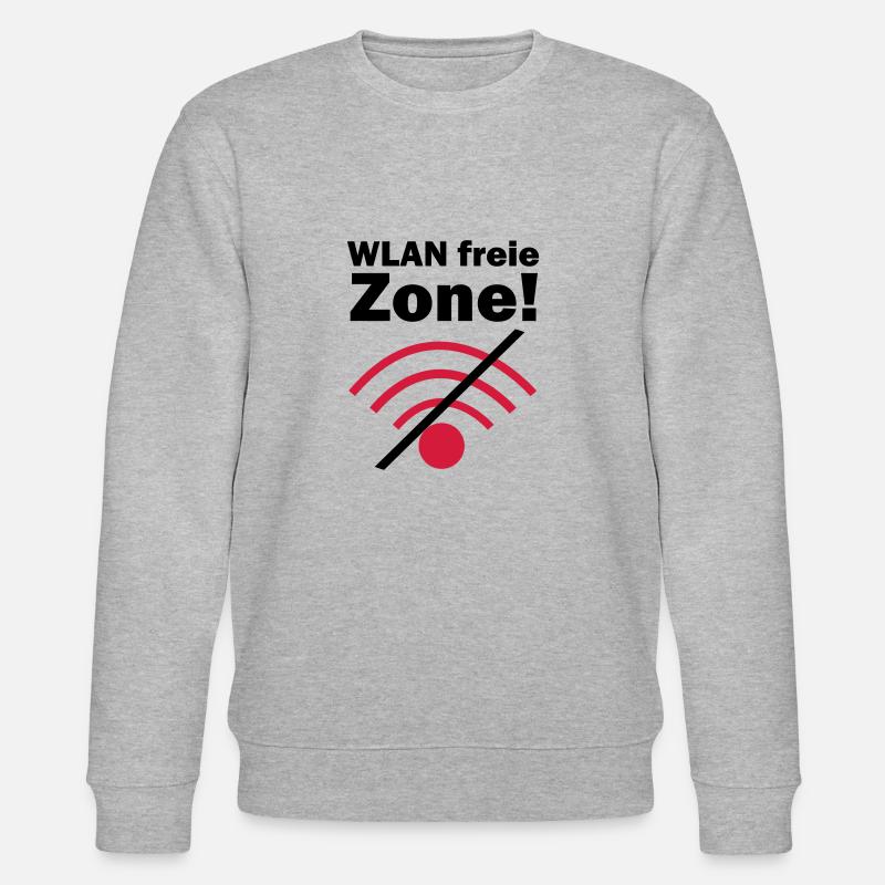 WLAN freie Zone! - Stanley/Stella Unisex Bio-Sweatshirt CHANGER  - Grau meliert