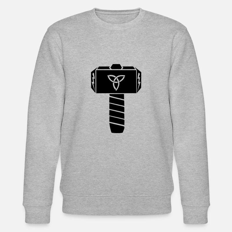 Mjölnir Thor's Hammer Thorhammer - Stanley/Stella CHANGER Unisex Organic Sweatshirt - heather grey