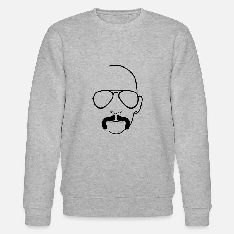 Pornoglatze Gesicht - Stanley/Stella Unisex Bio-Sweatshirt CHANGER  - Grau meliert
