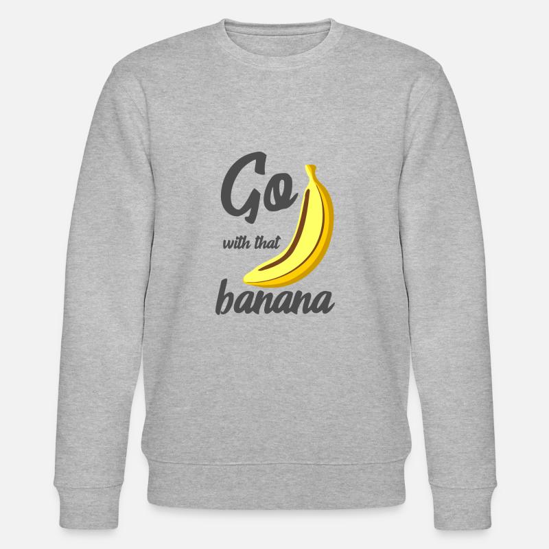 Geh mit dieser Banane - Stanley/Stella Unisex Bio-Sweatshirt CHANGER  - Grau meliert
