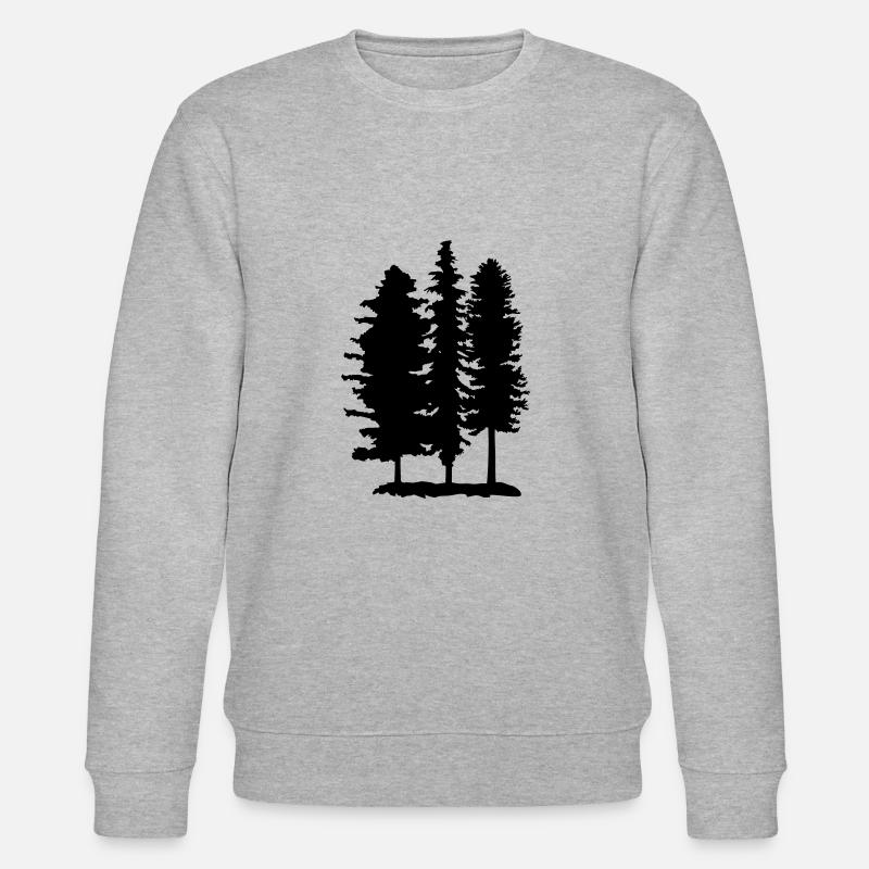 Trees, Forest - Forêt - Sweat bio CHANGER Stanley/Stella Unisexe - gris chiné