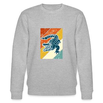 Alligator - Stanley/Stella Unisex Bio-Sweatshirt CHANGER  - Grau meliert - Vorne - Nik (191cm) & Marisol (170cm)