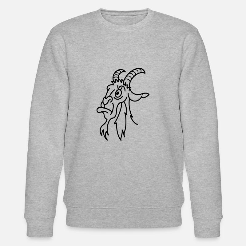 Ziegenbock - Stanley/Stella Unisex Bio-Sweatshirt CHANGER  - Grau meliert