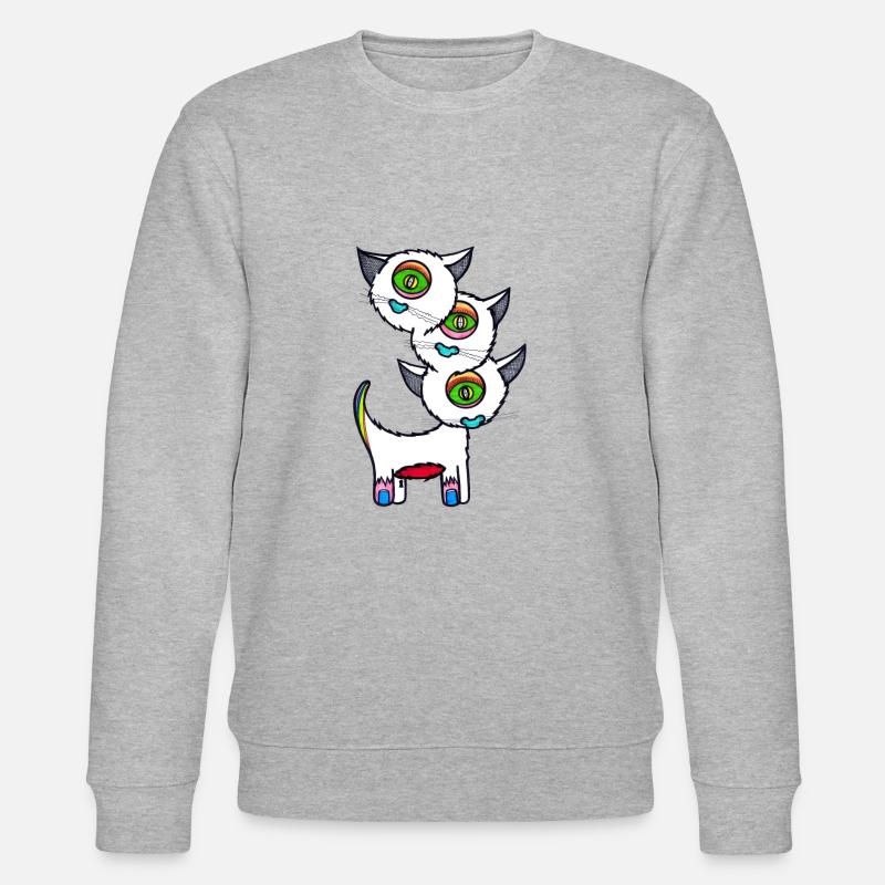 Drei Katzen - Stanley/Stella Unisex Bio-Sweatshirt CHANGER  - Grau meliert