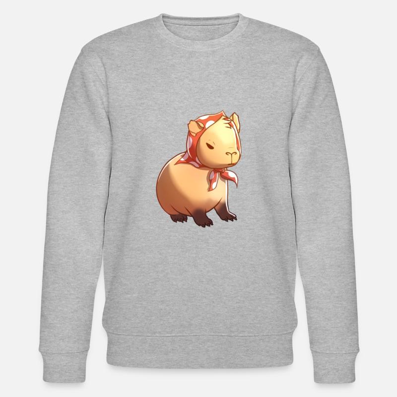 Babbushkapybara Babushka Capybara - Stanley/Stella Unisex Bio-Sweatshirt CHANGER  - Grau meliert