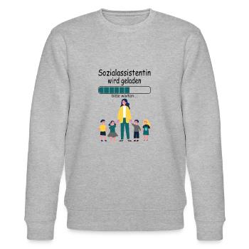Sozialassistentin in Ausbildung Baby Mädchen - Stanley/Stella Unisex Bio-Sweatshirt CHANGER  - Grau meliert - Vorne - Nik (191cm) & Marisol (170cm)