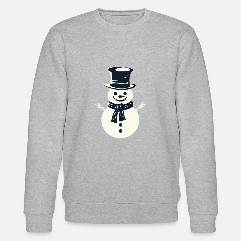 Fröhliche Schneemann-Magie - Stanley/Stella Unisex Bio-Sweatshirt CHANGER  - Grau meliert