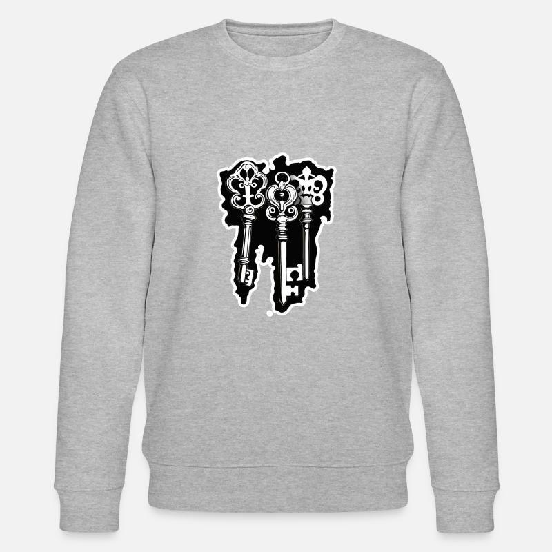 Key / Lock / Locked / Security - Stanley/Stella CHANGER Unisex Organic Sweatshirt - heather grey