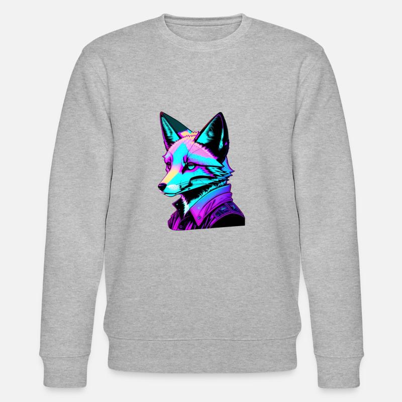 Fuchs Design Future Space bunt - Stanley/Stella Unisex Bio-Sweatshirt CHANGER  - Grau meliert