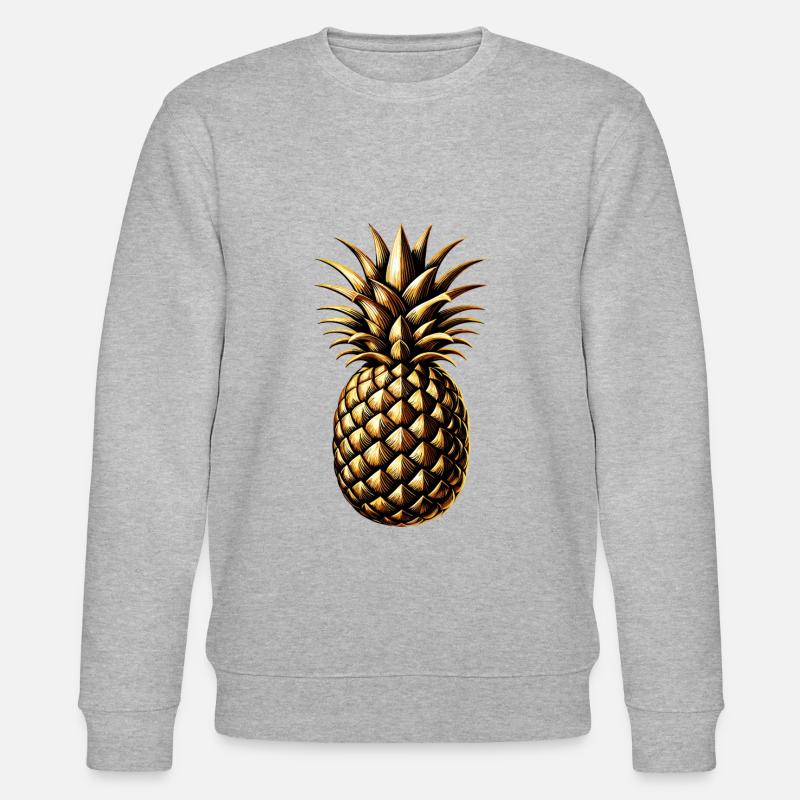 Cadeau ananas doré - Sweat bio CHANGER Stanley/Stella Unisexe - gris chiné