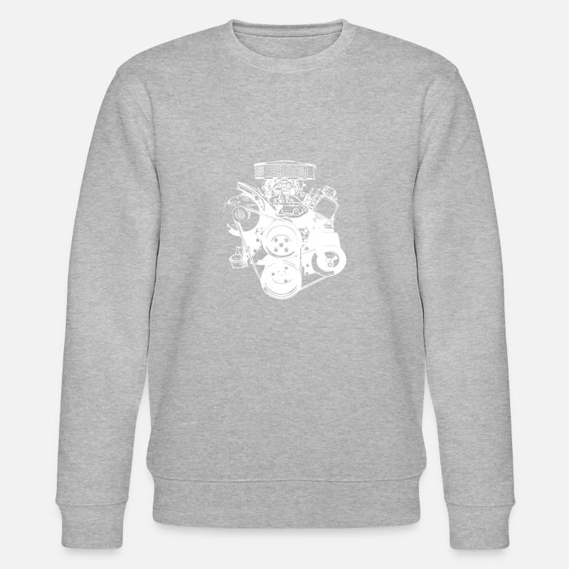 V8 big block engine - Stanley/Stella CHANGER Unisex Organic Sweatshirt - heather grey