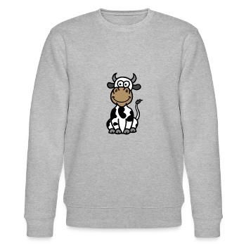 Süße Kuh - Stanley/Stella Unisex Bio-Sweatshirt CHANGER  - Grau meliert - Vorne - Nik (191cm) & Marisol (170cm)