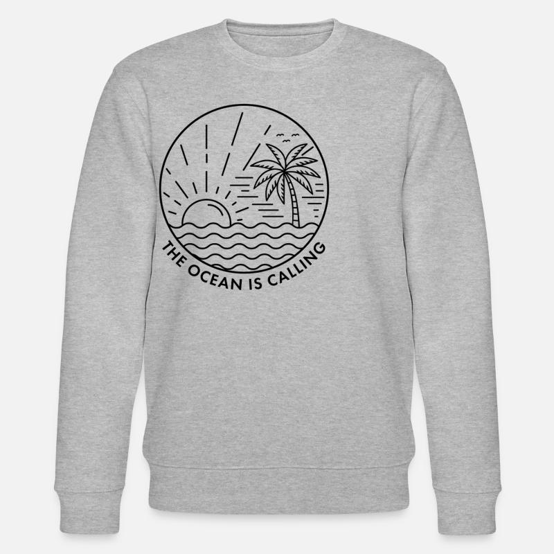 The Ocean is Calling - Stanley/Stella CHANGER Unisex Organic Sweatshirt - heather grey