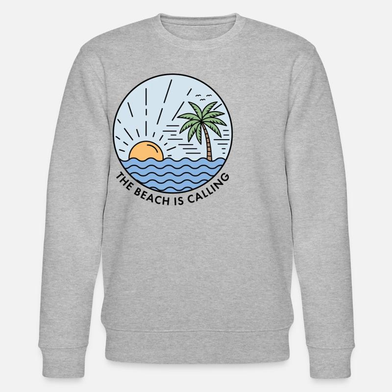 The Beach is Calling - Stanley/Stella CHANGER Unisex Organic Sweatshirt - heather grey