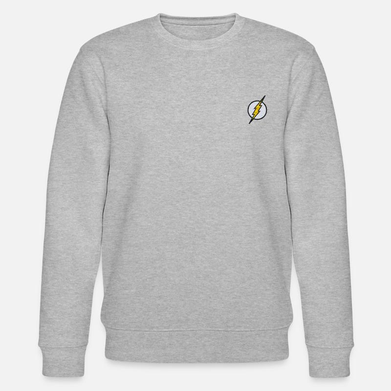 The Flash Eclair Brodé - Sweat bio CHANGER Stanley/Stella Unisexe - gris chiné