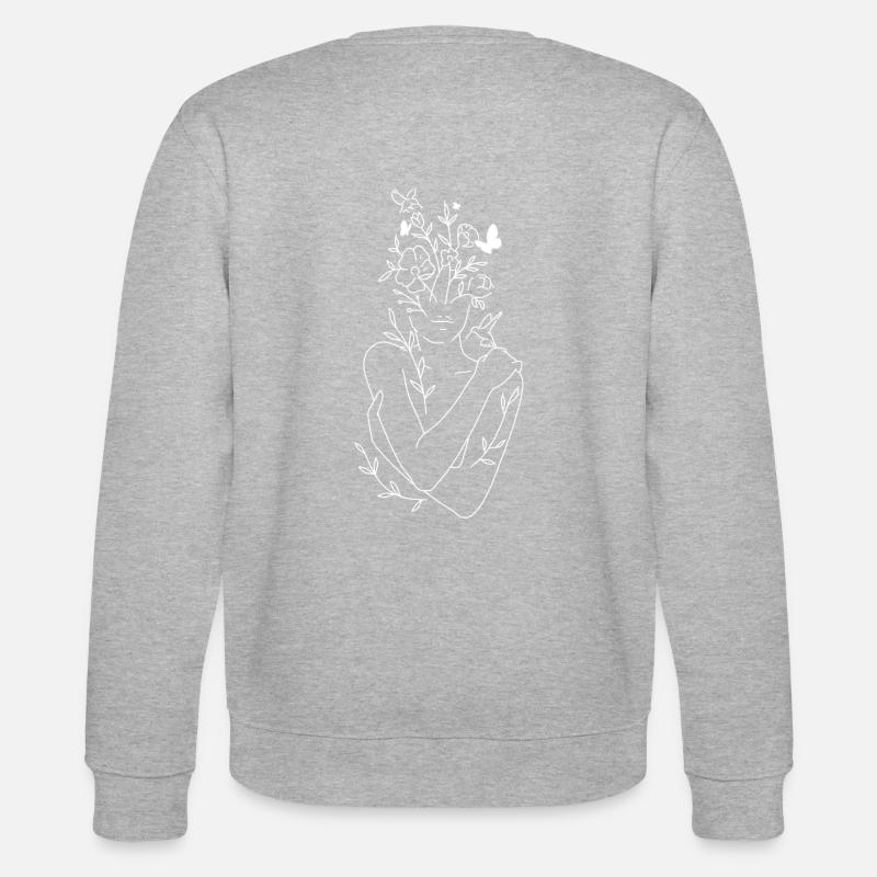 Selflove V-Day (white) - Stanley/Stella Unisex Bio-Sweatshirt CHANGER  - Grau meliert
