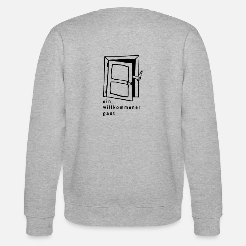 ein willkommener gast - Stanley/Stella Unisex Bio-Sweatshirt CHANGER  - Grau meliert