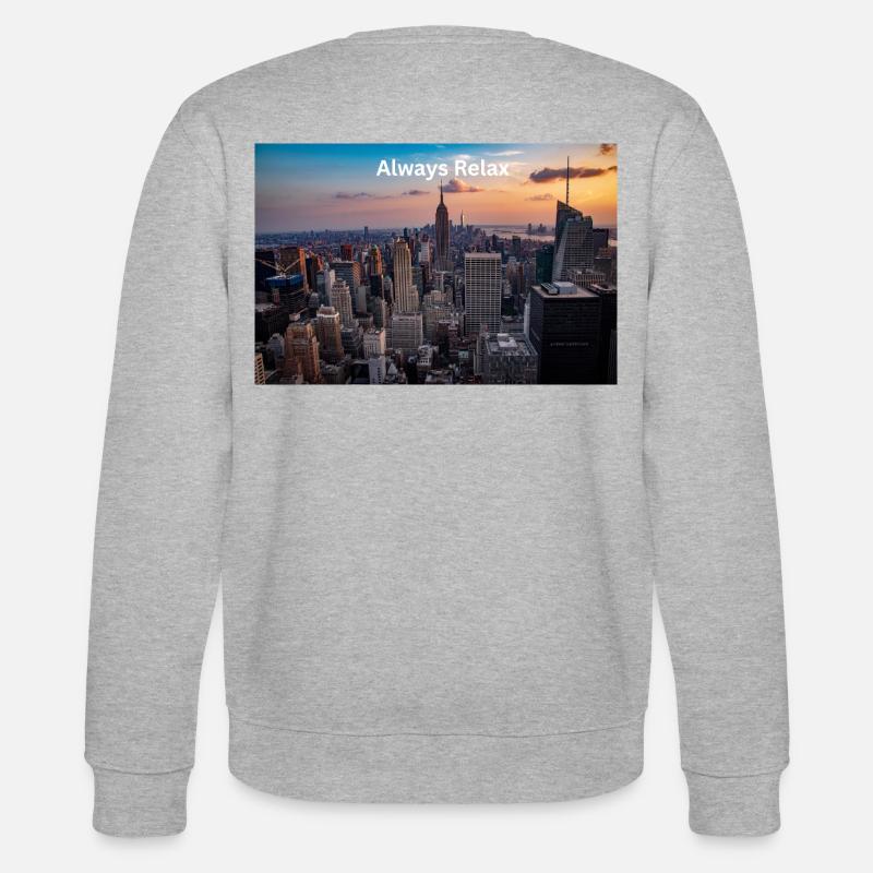 Städtische Abendruhe - Stanley/Stella Unisex Bio-Sweatshirt CHANGER  - Grau meliert