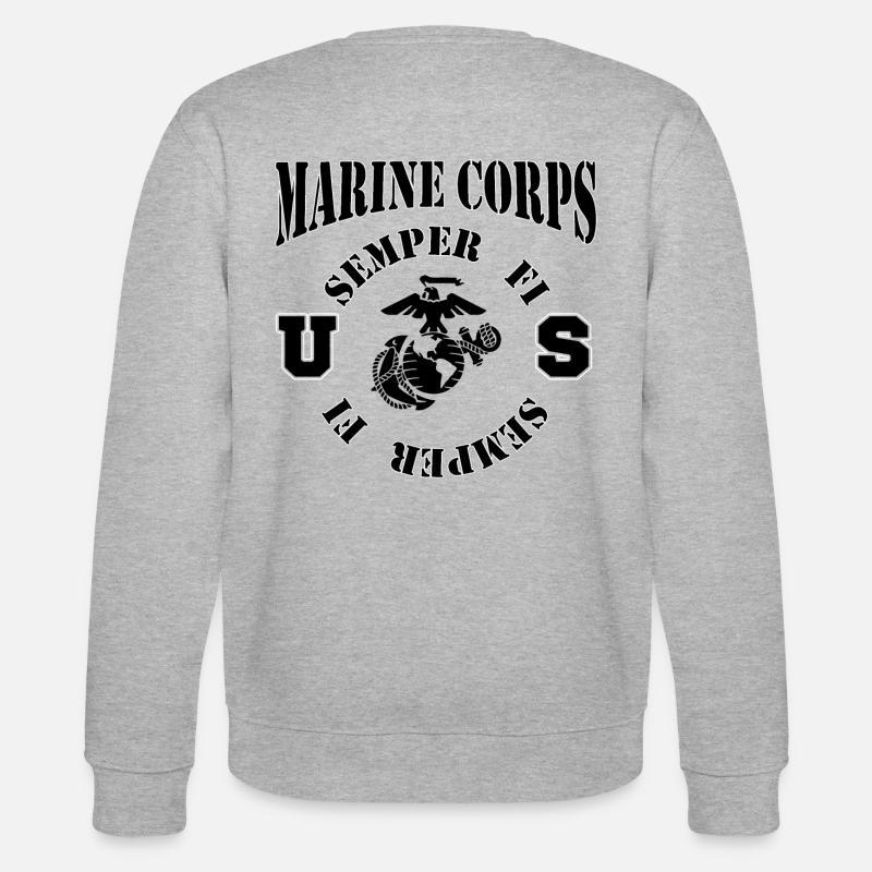 USMC - Sweat bio CHANGER Stanley/Stella Unisexe - gris chiné