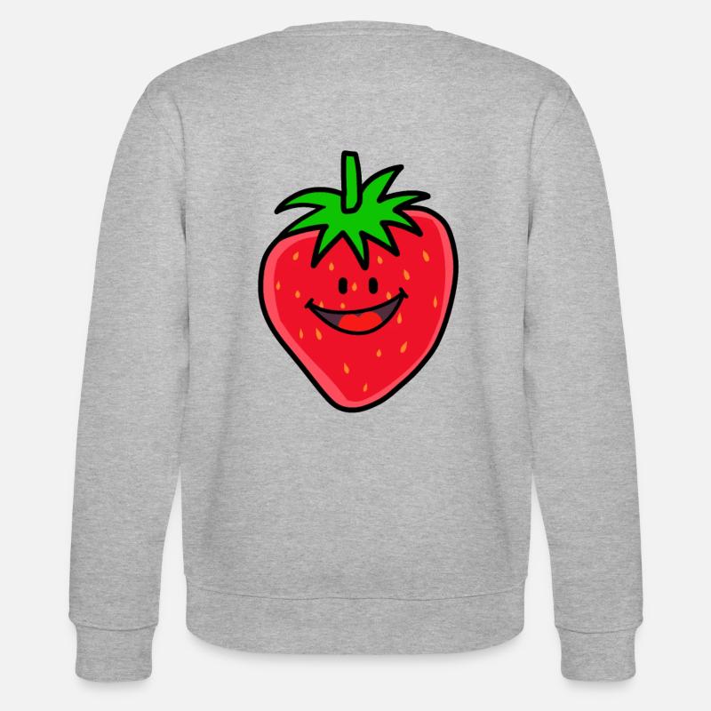 Frucht Erdbeere Beeren - Stanley/Stella Unisex Bio-Sweatshirt CHANGER  - Grau meliert