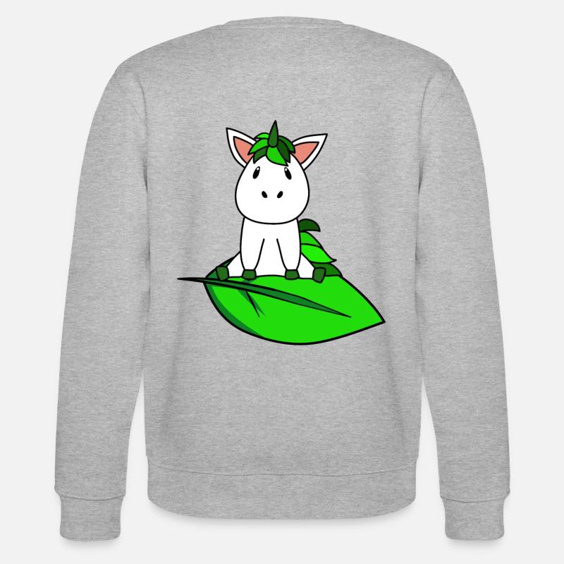 Bio Öko Einhorn - Stanley/Stella Unisex Bio-Sweatshirt CHANGER  - Grau meliert