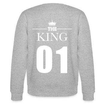 KING 01 (King & Queen) - Stanley/Stella CHANGER Unisex Organic Sweatshirt - heather grey - Back - Marisol (170cm)