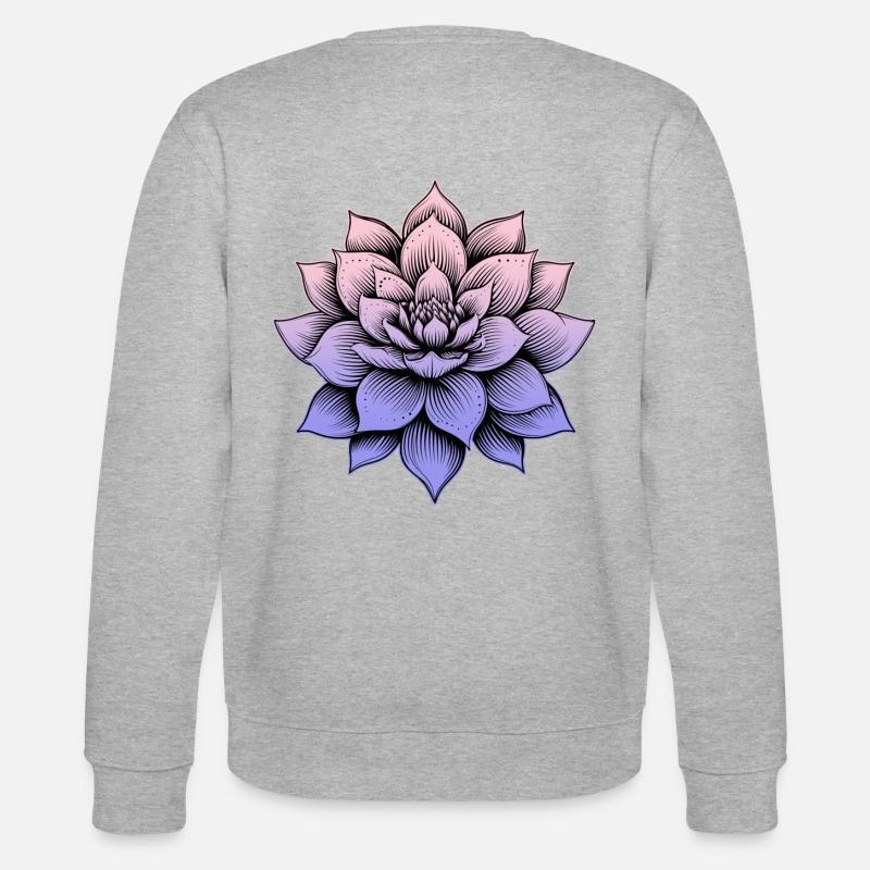 Lotusblüte - Stanley/Stella Unisex Bio-Sweatshirt CHANGER  - Grau meliert
