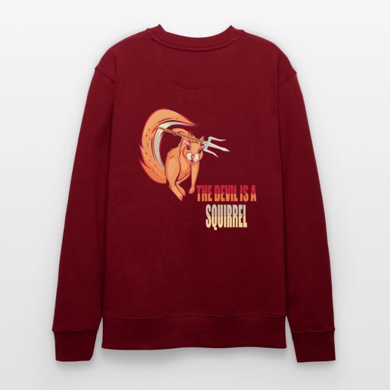 Der Teufel ist ein Eichhörnchen, Devil Squirrel Stanley/Stella Unisex Bio-Sweatshirt CHANGER 