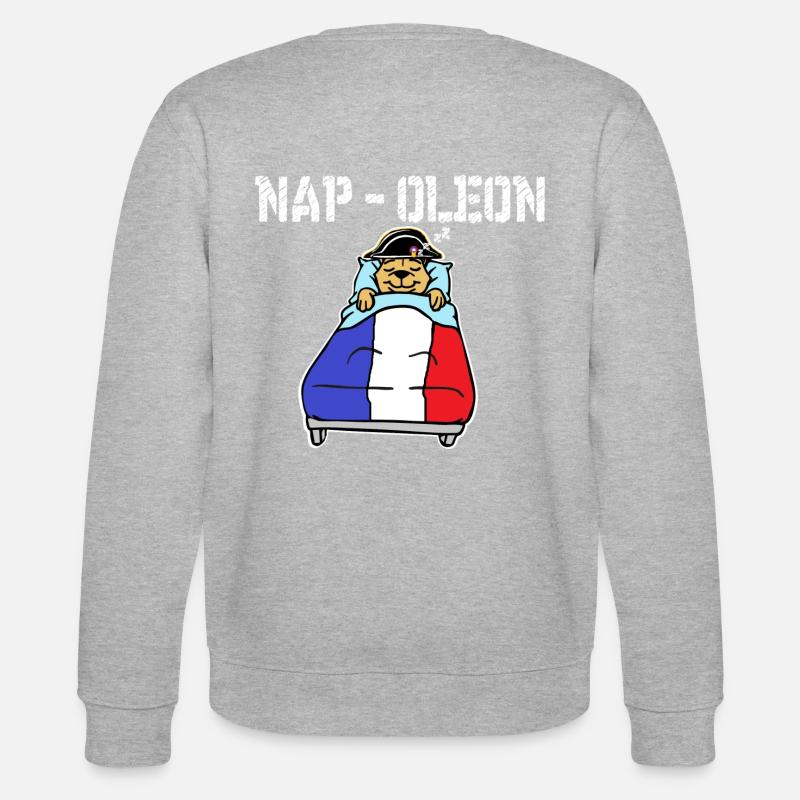 Napoleon,Schlafen,Nap-oleon,Frankreich,Nickerchen - Stanley/Stella Unisex Bio-Sweatshirt CHANGER  - Grau meliert