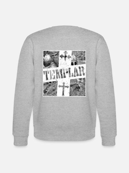 Kreuzritter,Tempritter crusader Chevalier Templar - Sweat bio CHANGER Stanley/Stella Unisexe - gris chiné