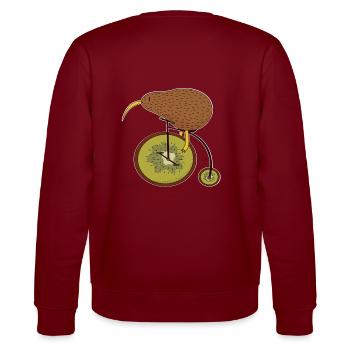 Vélo, cadeau d'humour végétalien végétarien kiwi vélo - Sweat bio CHANGER Stanley/Stella Unisexe - bordeaux - Dos - Marisol (170cm)