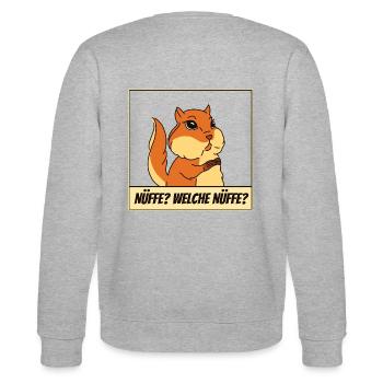 Lustiges Eichhörnchen, Nüsse Spruch Humor Squirrel - Stanley/Stella Unisex Bio-Sweatshirt CHANGER  - Grau meliert - Hinten - Marisol (170cm)