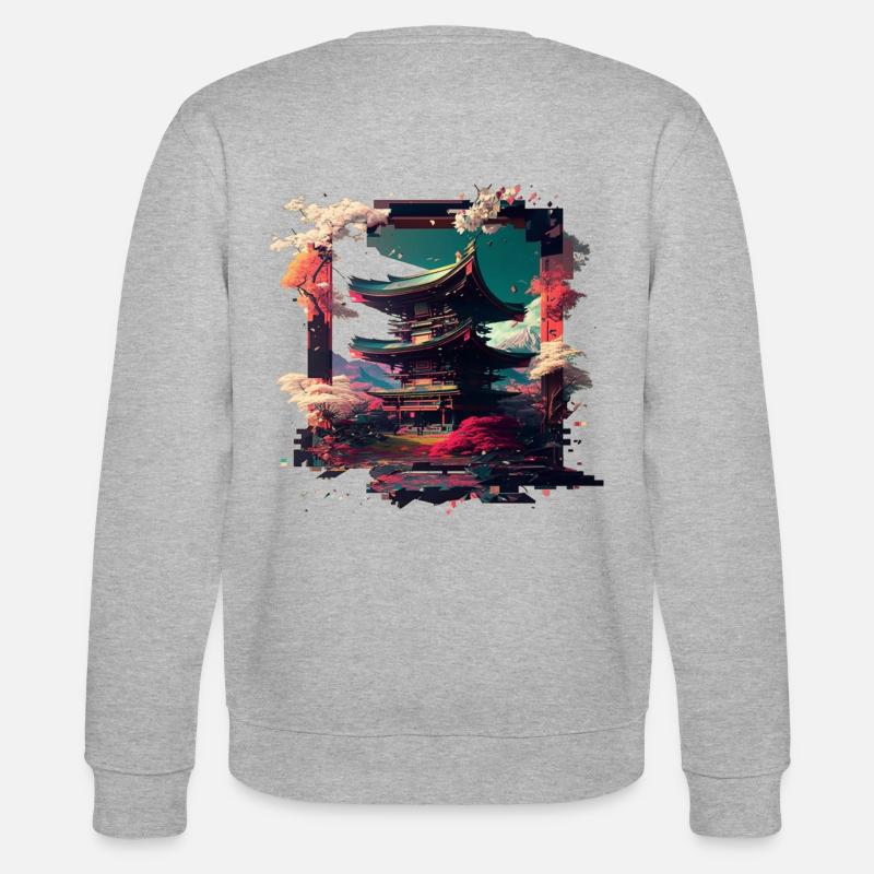 Bâtiment japonais de tranquillité - Sweat bio CHANGER Stanley/Stella Unisexe - gris chiné