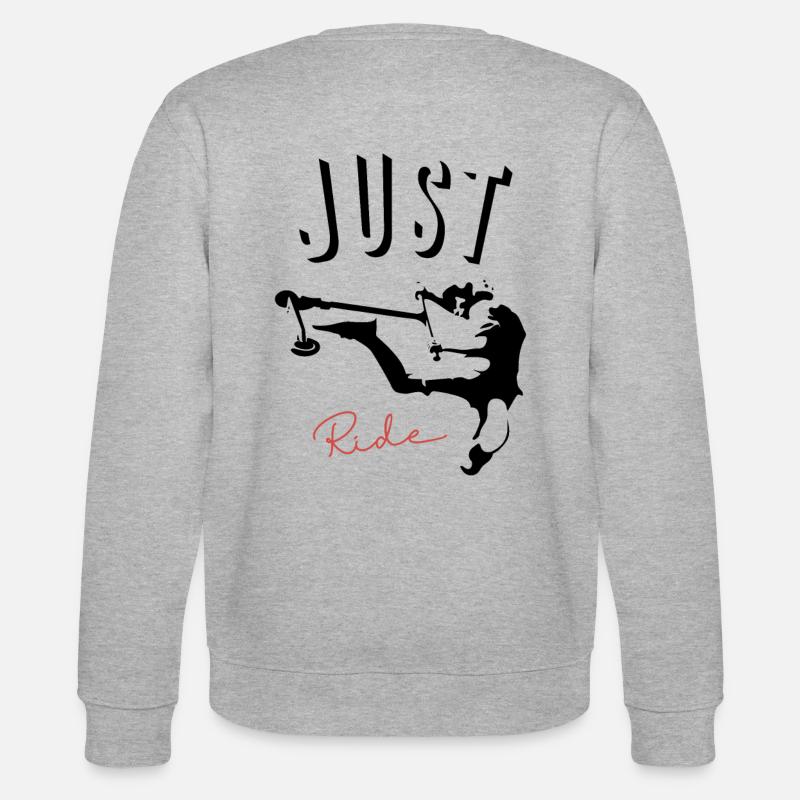Just ride 3 - Stanley/Stella Unisex Bio-Sweatshirt CHANGER  - Grau meliert
