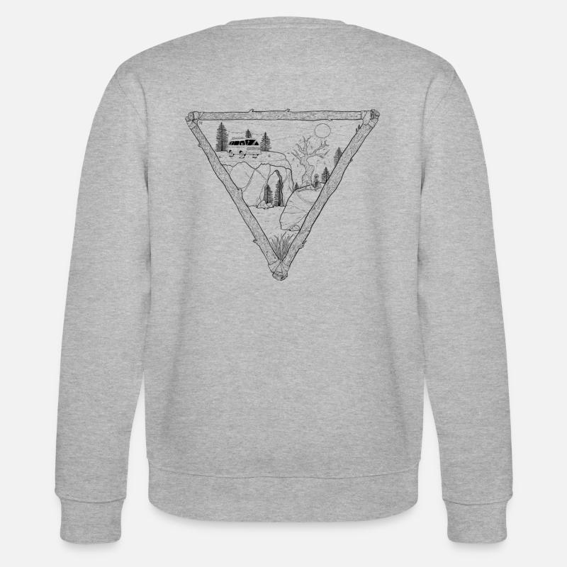 Skelett Bus - Stanley/Stella Unisex Bio-Sweatshirt CHANGER  - Grau meliert