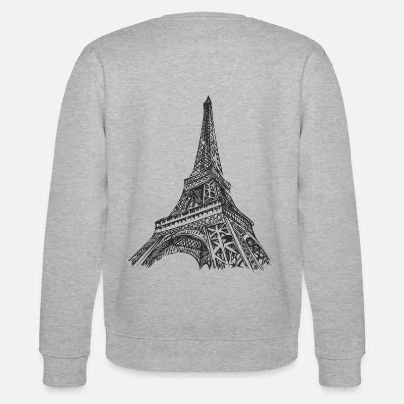 eifel Turm - Stanley/Stella Unisex Bio-Sweatshirt CHANGER  - Grau meliert