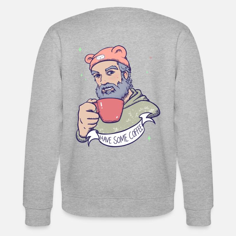 HaveSomeCoffee - Stanley/Stella Unisex Bio-Sweatshirt CHANGER  - Grau meliert