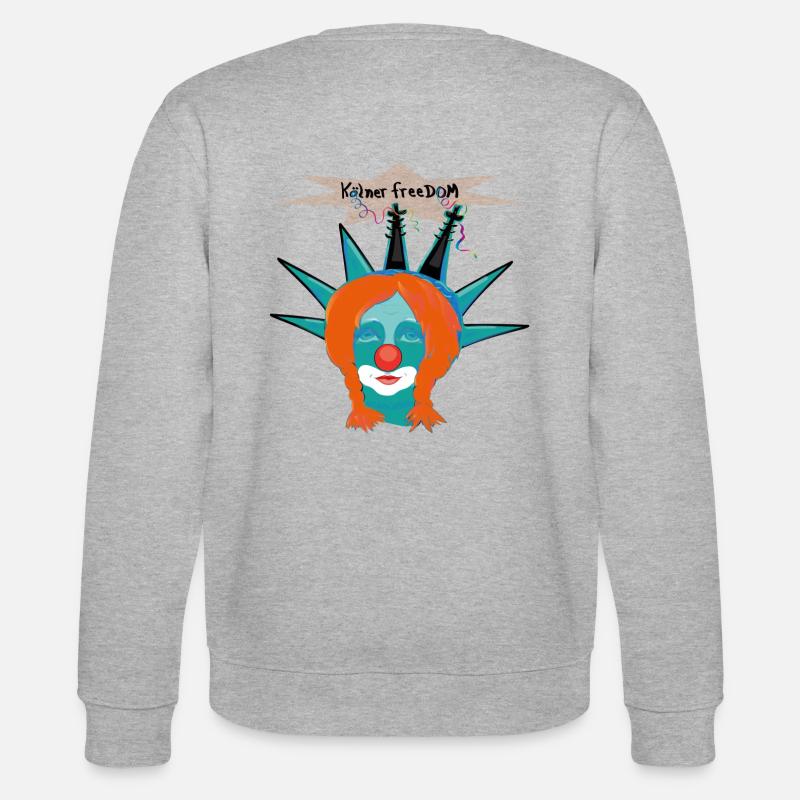 Kölner freeDOM #Wortspiellustration von 2001 - Stanley/Stella Unisex Bio-Sweatshirt CHANGER - Grau meliert