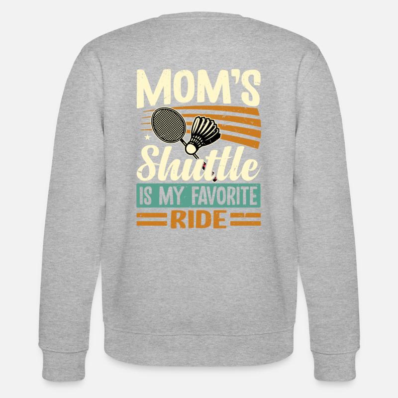 BADMINTON Moms Shuttle - Kinder Fahrservice - Stanley/Stella Unisex Bio-Sweatshirt CHANGER  - Grau meliert