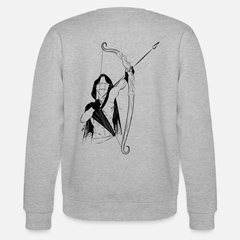 Bogenschießen - Bogenschütze - Stanley/Stella Unisex Bio-Sweatshirt CHANGER  - Grau meliert