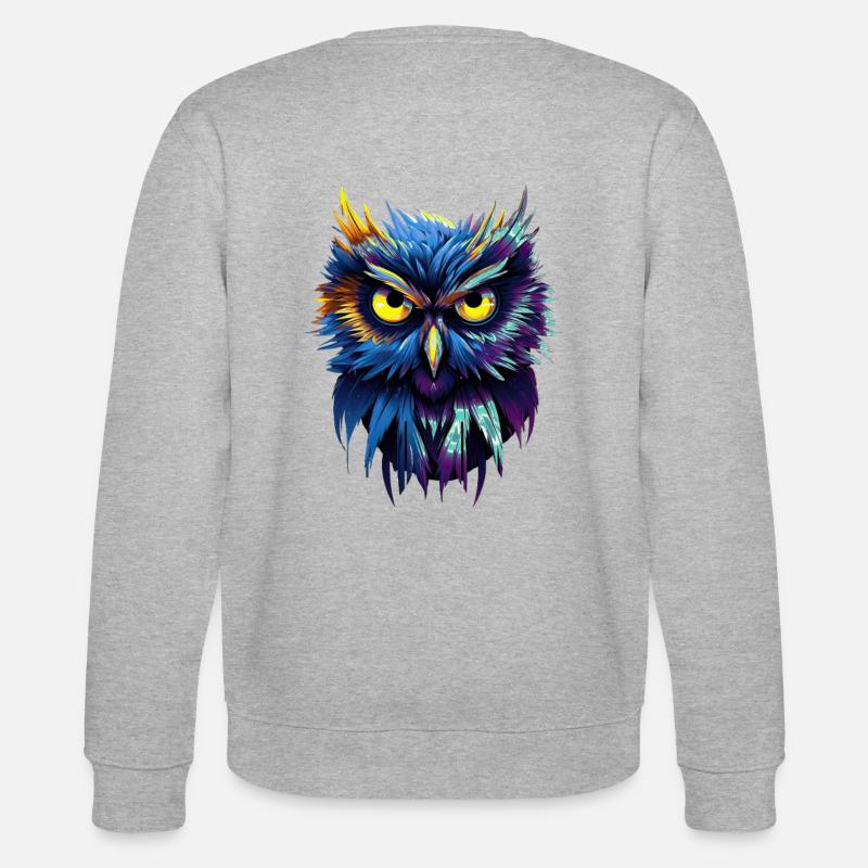 Eule - Stanley/Stella Unisex Bio-Sweatshirt CHANGER  - Grau meliert