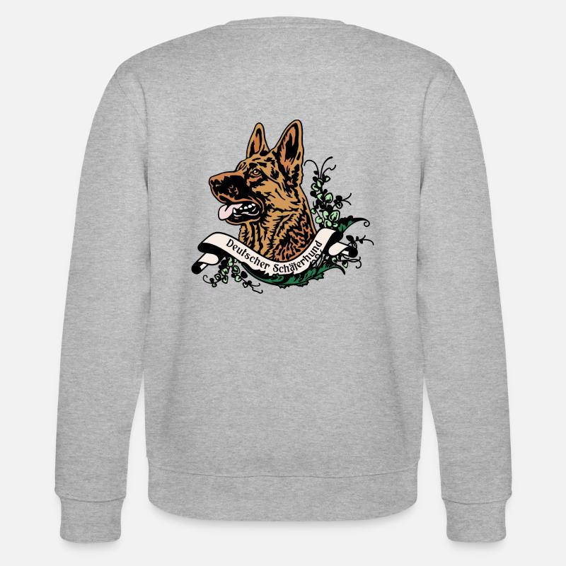 Schäferhund Anno 1900 - Stanley/Stella Unisex Bio-Sweatshirt CHANGER  - Grau meliert