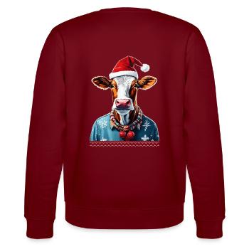Drôle De Vache, Noël Moche Noël Noël - Sweat bio CHANGER Stanley/Stella Unisexe - bordeaux - Dos - Marisol (170cm)