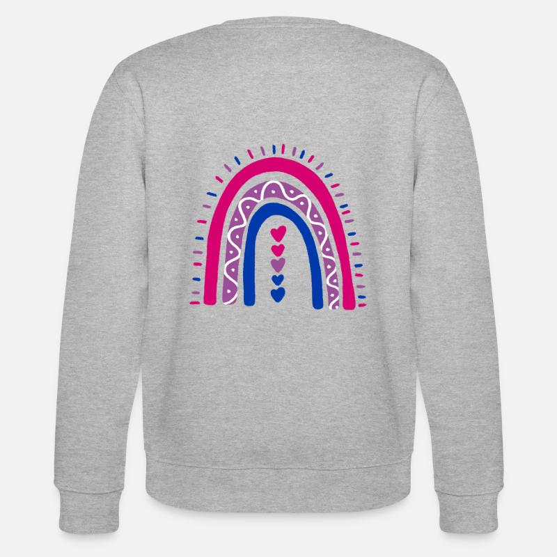 LGBT Pride Monat Bisexual Rainbow - Stanley/Stella Unisex Bio-Sweatshirt CHANGER  - Grau meliert