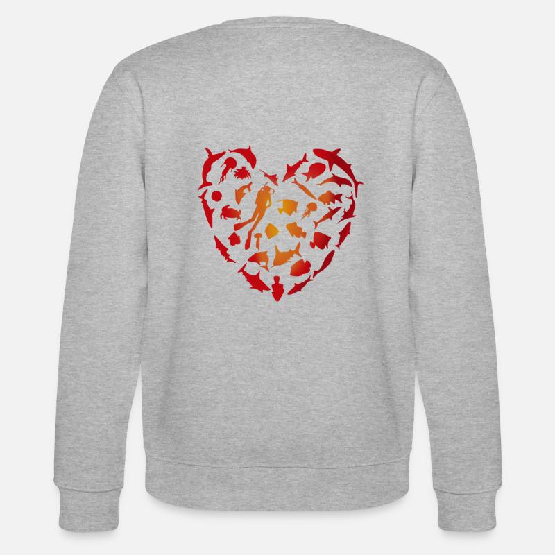 Liebe zum Meer - Stanley/Stella Unisex Bio-Sweatshirt CHANGER  - Grau meliert