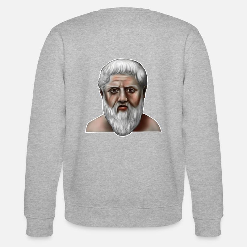 Platon Griechischer Philosoph - Stanley/Stella Unisex Bio-Sweatshirt CHANGER  - Grau meliert